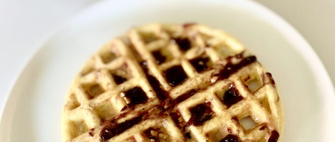 Peanut Butter & Jelly Keto Low Carb High Protein Waffles Diabetes Friendly